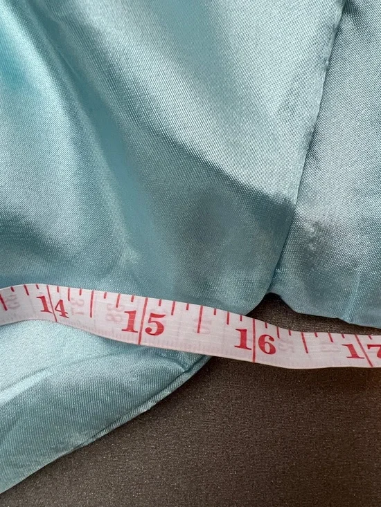 EPLAZA Acid Blue Satin Bridesmaid Rhinestone Robe Kimono Wrap for Women Size O/S - Picture 15 of 17